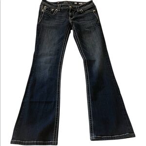 Miss Me Signature Bootcut Jeans JP9000B Dark Wash Bling Pockets - Size 29